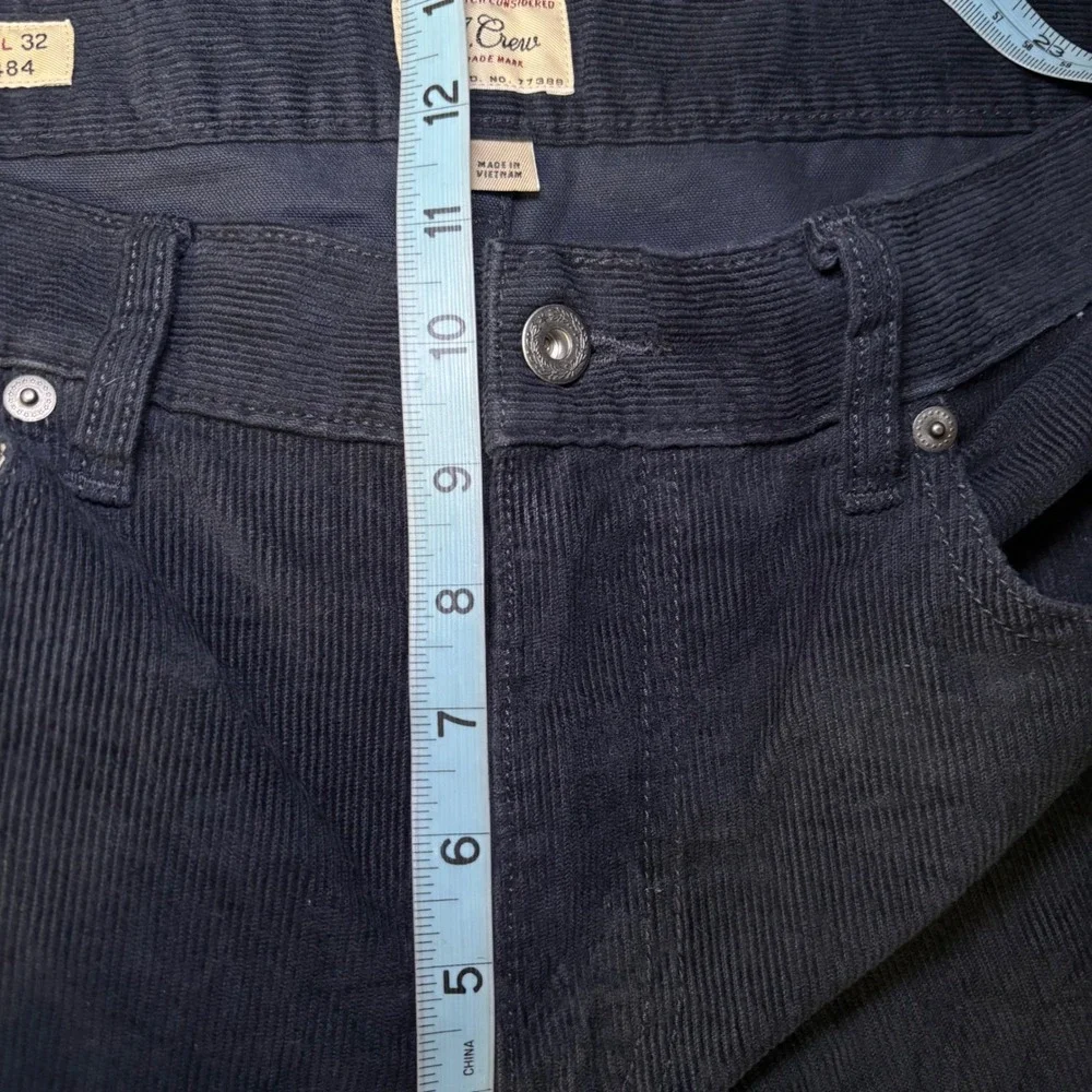 J.Crew 484 Slim Fit Corduroy Pants Mens 34x32 Navy Blue Stretch Preppy Academia